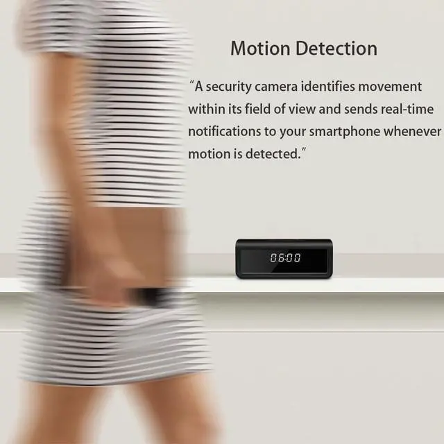 Alt view image 4 of 4 - Hidden Spy Camera Clock 4K WiFi Security Camera with Night Vision, Motion Detection, and 160° Wide Angle for Home & Office Surveillance