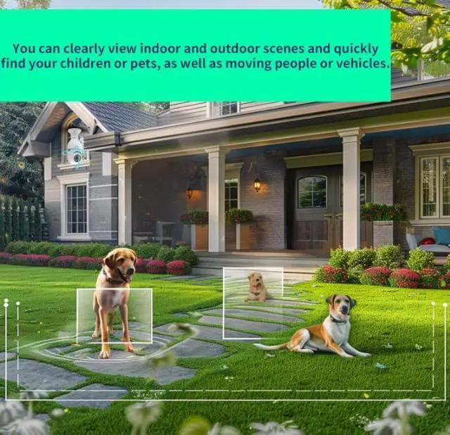 Alt view image 5 of 7 - E26 Light Socket Security Camera - 2K HD WiFi Camera with Night Vision, Motion Detection, Two-Way Audio, Indoor/Outdoor Cameras for Home Security,Support WiFi & 2.4GHz (2)