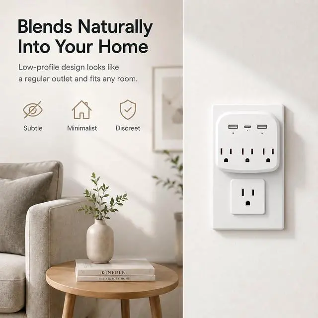 Alt view image 4 of 7 - 1080P Hidden Camera Wall Plug with Motion Detection, WiFi Spy Camera for Home Security, Wireless Nanny Cam for Baby Monitor & Pet Camera, Remote Viewing Indoor Security Camera with SD Card