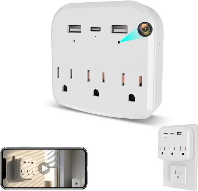 Main image of 1080P Hidden Camera Wall Plug with Motion Detection, WiFi Spy Camera for Home Security, Wireless Nanny Cam for Baby Monitor & Pet Camera, Remote Viewing Indoor Security Camera with SD Card
