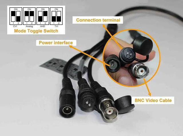Alt view image 7 of 7 - SINIS 4K 4-in-1 TVI/CVI/AHD/Analog Security Turret Camera, 24/7 Full Color