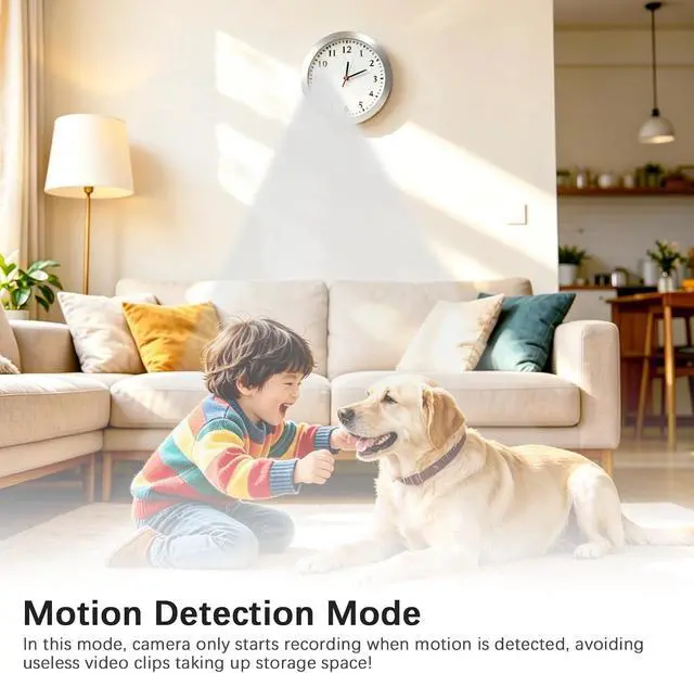 Alt view image 5 of 7 - 1080P Hidden Spy Camera in Clock, Nanny Cam Without WiFi for Home Office