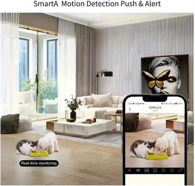 Alt view image 5 of 6 - Hidden Camera Clock 1080P Wireless spy Camera Indoor Security Nanny Camera with Motion Detection Home Security Device