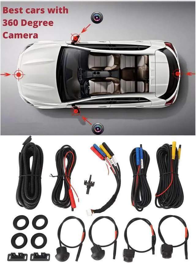 Alt view image 3 of 7 - 360 Degree Car Camera , Easy Installation Panoramic Surround View Camera System IP68AHD High Resolution for Android Auto Radio (1080P)