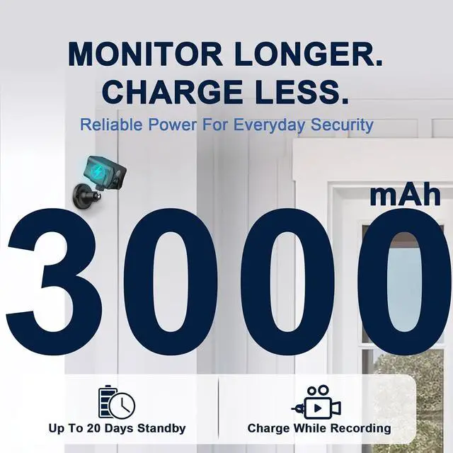 Alt view image 6 of 7 - No WiFi Security Camera Indoor with 4G LTE Cellular SIM Card, 2K Live View