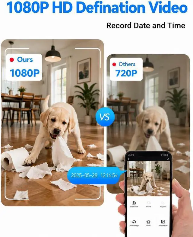 Alt view image 3 of 7 - Wireless Hidden Spy Cam WiFi HD 1080P, Indoor Wall Outlet Nanny Cameras No Audio, Motion Detection Loop Recording for Office Home Baby & Pet Security