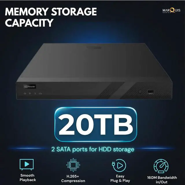 Alt view image 5 of 7 - Titanium Superlive Plus 4 Channel NVR with 4 Port PoE Built-in 4K 8MP, 80M Bandwidth in/Out, HDMI & VGA Output, Mobile View app (NO HDD Included)