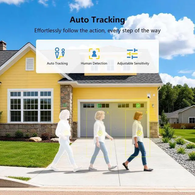 Alt view image 6 of 7 - 3MP 2K Plug-in WiFi Outdoor Security Camera for Home Surveillance
