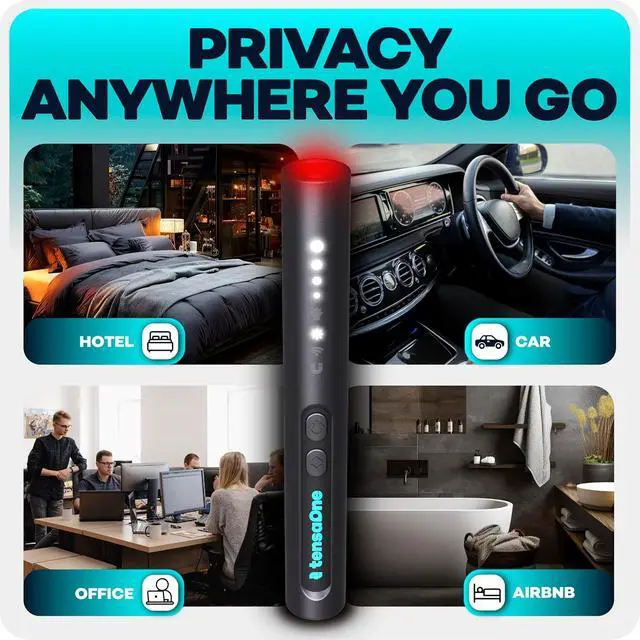 Alt view image 7 of 7 - Hidden Camera Detectors Mini Security Device for Audio Video Wireless Threats, Hotel Safety, Home Privacy and GPS Tracker Detection, Pen RF Spy Cam Voice Recorder Bug Finder for Travelers