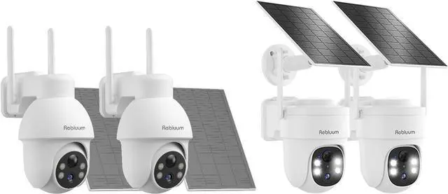Main image of Security Camera Wireless Outdoor, 2K Solar Security Camera and 5MP Solar Camera Outdoor Wireless, Battery Powered 360°PTZ Camera(4 Pack)