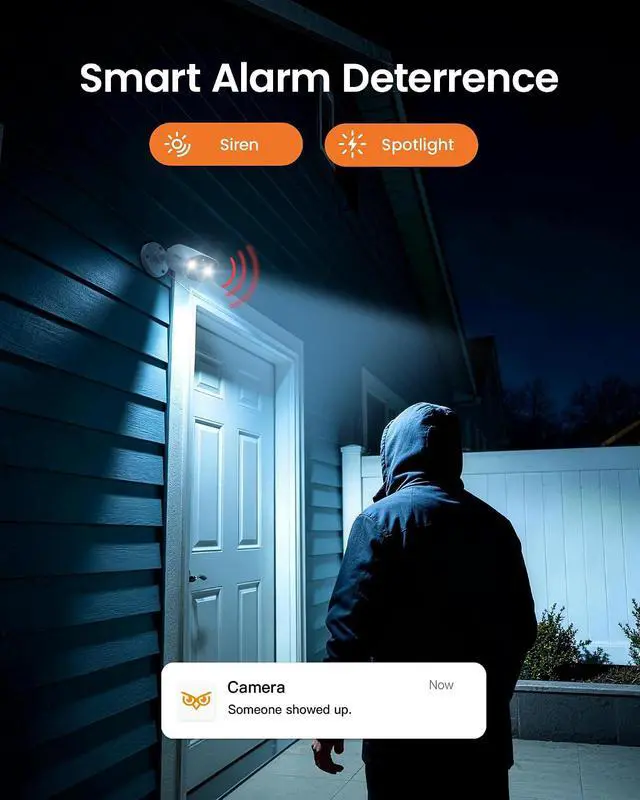 Alt view image 5 of 7 - Anlapus 3MP 2K Bullet POE IP Camera, 2 x Wired PoE Security Camera Outdoor Indoor, Color Night Vision, Human Vehicle Detect, Spotlight, Two-Way Audio, IP66 Weatherproof (Only Works NVR)