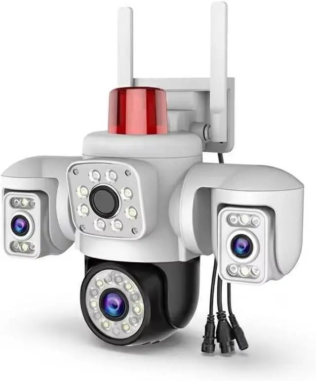 Main image of Yoosee 3 Lens Wifi 6MP Security Outdoor Camera, Smart Night Vision/Two Way Intercom/Motion Alarm/Human Tracking/TF Card Cloud Recording, Network Surveillance CCTV with 2M Power(APP NO Ads) (3 Lens)