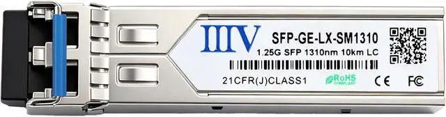 Alt view image 2 of 6 - 1000Base-LX SFP Transceiver, 1.25G Single Mode LC Module with DDM, 1310nm 20km Mini-Gbic Compatible with Cisco GLC-LH-SMD, Ubiquiti UniFi and More (10-Pack)