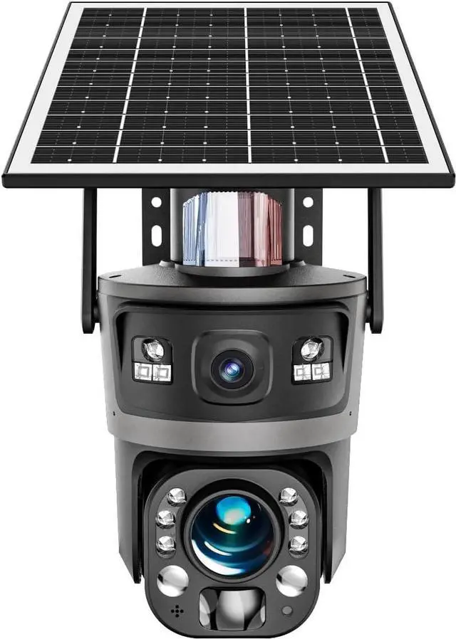 Main image of for UBOX 6MP Dual Lens Solar Powered Outdoor Security Camera, 36x Optical Zoom, 40m Infrared Night Vision,Human Auto Tracking, Two-Way Talk, Motion Alert, IP66 Weatherproof Surveillance Camera