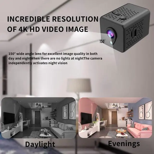 Alt view image 3 of 7 - 1080P WiFi mini Security Nanny Camera, AI Motion Detection Alerts, Auto Night Vision,Real Time Record Surveillance Amera for Indoor Home Ring Camera
