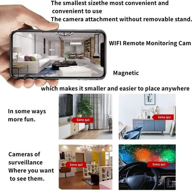 Alt view image 6 of 7 - 1080P WiFi mini Security Nanny Camera, AI Motion Detection Alerts, Auto Night Vision,Real Time Record Surveillance Amera for Indoor Home Ring Camera