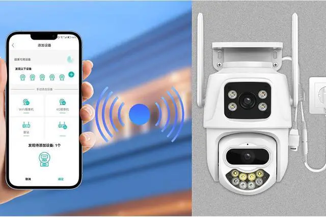 Alt view image 5 of 7 - Security Cameras Outdoor 2K Dual Lens Cameras for Home Security Outside 360° PTZ WiFi Surveillance Camera Waterproof, Motion Detection for Baby Pet Home,One Touch Call,Color