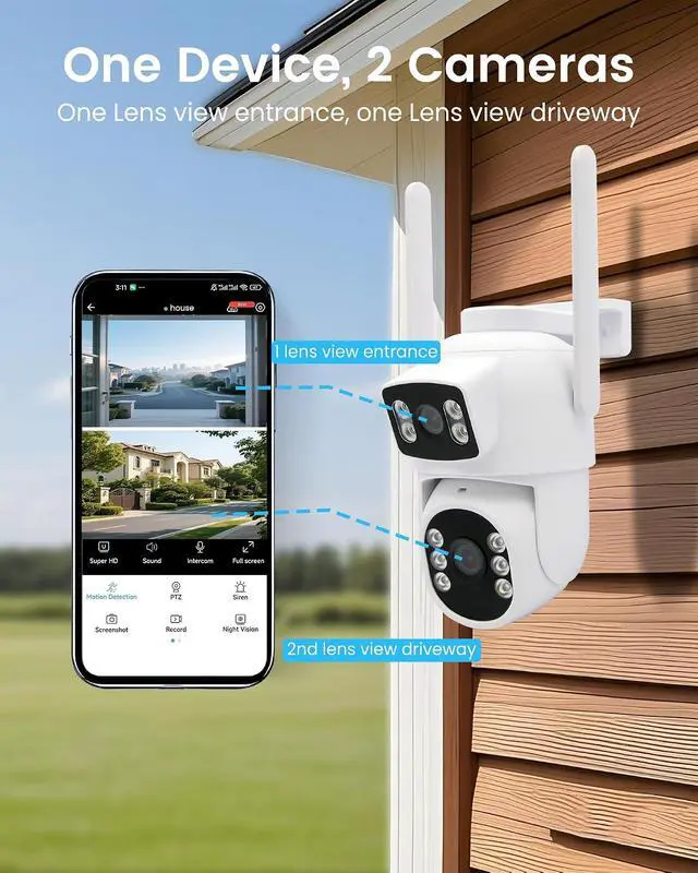 Alt view image 3 of 7 - CasaCam Wireless Security Camera System Duo