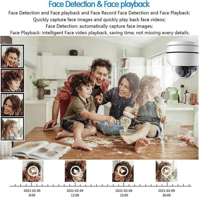 Alt view image 3 of 6 - 12X PTZ Zoom Face Analog Camera 5MP Outdoor Night Vision Video Surveillance Security Camera BNC For 4K AHD DVR System