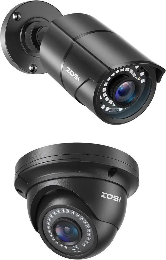 Main image of ZOSI 2 Pack 5MP 3K Add-on Security POE Camera with Cable, 2880 x 1620 Indoor Outdoor Bullet+Dome IP Camera, AI Detection, Night Vision, 95°View Angle, IP66 Weatherproof (Only Work PoE NVR)