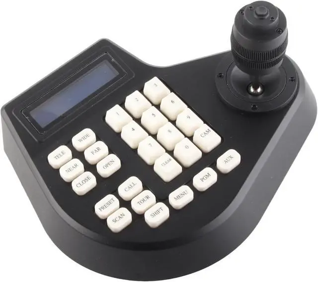 Alt view image 3 of 7 - 4D PTZ Keyboard Controller for Analog and IP Dome Cameras, RS485 PTZ Control, European Standard (US Plug)