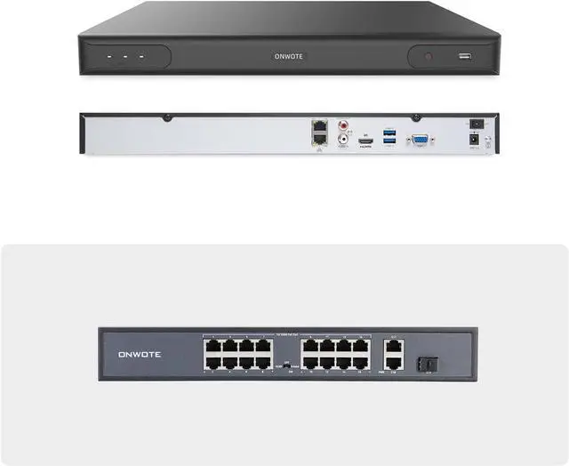 Main image of ONWOTE 12MP 32 Channel NVR with (1) 16 Ports Ethernet PoE Switch