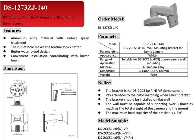 Alt view image 7 of 7 - DS-2CD2366G2P-ISU/SL 6MP 180° Dual Lens Panoramic Ultra Wide Angle DarkFighter Dome IP Camera, 120 dB WDR, Two Way Audio, IP67, Bundle with PC140 WMS WML DS-1273ZJ-140 LTB342-140 Wall Mount Bracket