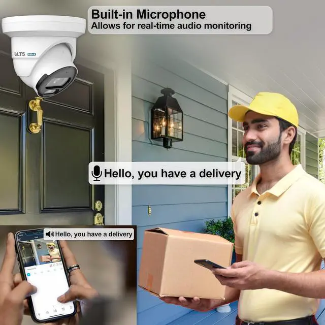 Alt view image 3 of 7 - LTS LXIP3542WE-28MDA Pro-X Series 4MP IP Camera 2.8mm Lens Built-in Mic