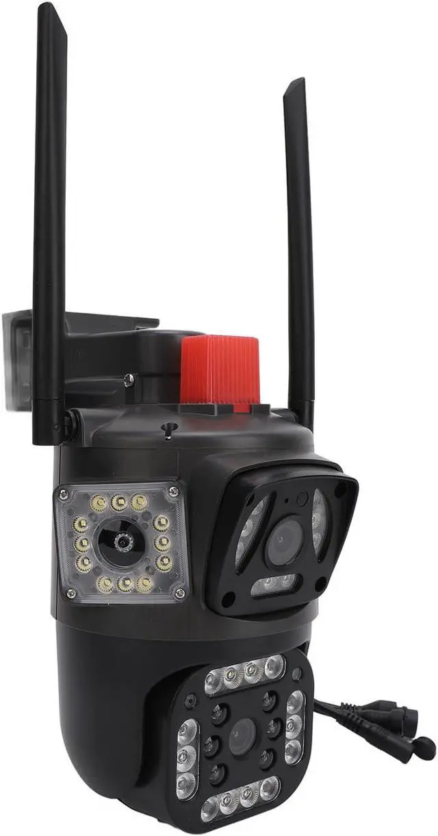 Alt view image 6 of 7 - Dioche 8MP 4K Triple Lens Outdoor Security Camera, Full Color Night Vision, Motion Detection, WiFi Surveillance, Cloud/128GB Storage, Waterproof, US Plug, Home Protection