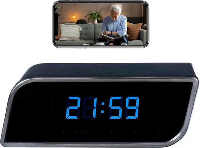 Main image of Hidden Camera Clock - Full HD 1085 Hidden Camera, WiFi Alarm Clock with Camera, Upgraded Nanny Cam Hidden Camera with Video Clear Night Vision Motion Detection, WiFi Nanny Cam for Home Indoor Security