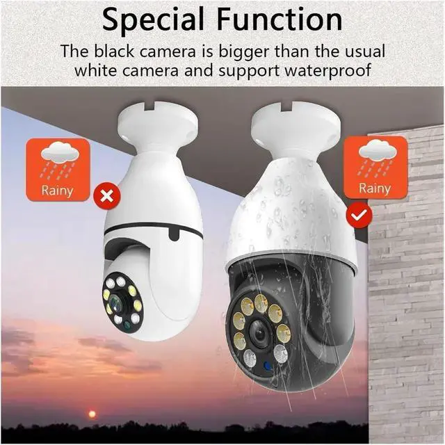 Alt view image 3 of 6 - 5MP TUYA E27 Bulb IP Camera 2.4G/5G WiFi PTZ IP CCTV Outdoor Night Vision Security Video Bulb Surveillance Camera(5MP None TF Card)