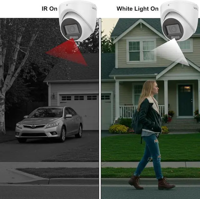 Alt view image 3 of 4 - LTS 4CH Wired Security Camera System, 4-ch HD TVI DVR, 2pcs 1080P 2MP Indoor Outdoor Weatherproof Cameras with Smart Dual Light, Color Night Vision, 1TB Hard Drive