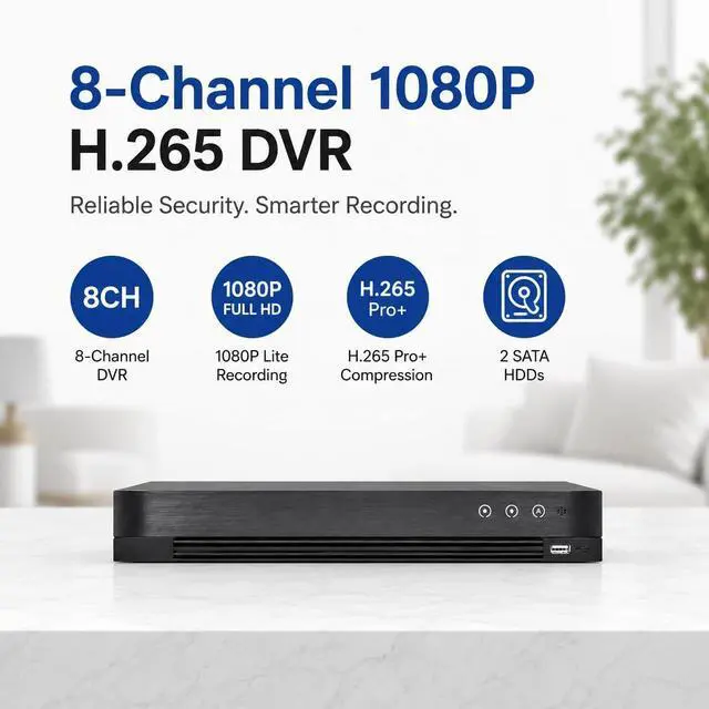 Main image of DS-7208HQI-K2 8 Channel 4K DVR Security Recorder H.265+ Hybrid Video Surveillance System HDMI Output