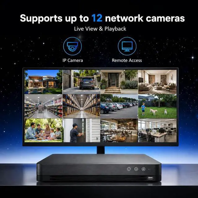 Alt view image 4 of 5 - DS-7208HQI-K2 8 Channel 4K DVR Security Recorder H.265+ Hybrid Video Surveillance System HDMI Output