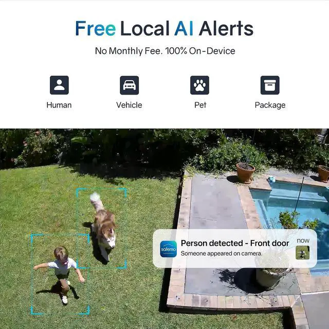Alt view image 6 of 7 - 4K Solar Security Cameras Wireless Outdoor, AOV Dual View 360° Pan & Tilt Cameras for Home Security, 24/7 Surveillance, No Blind Spots, 2.4 GHz Wi-Fi, No Monthly Fee (2 Pack)