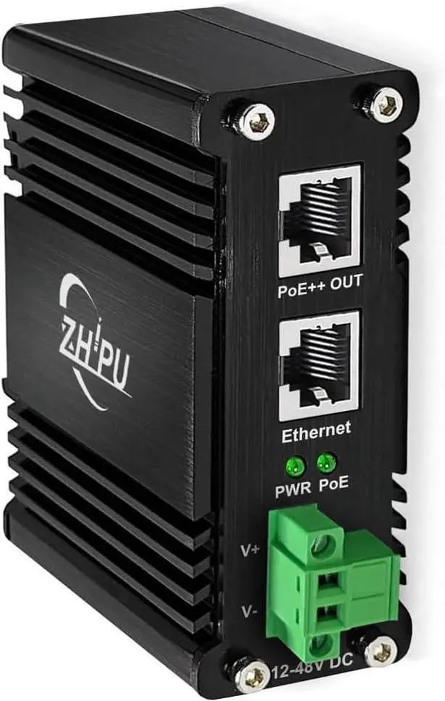 Main image of 90W PoE Injector Industrial 10/100/1000Mbps IEEE802.3bt 12-48V ModeB