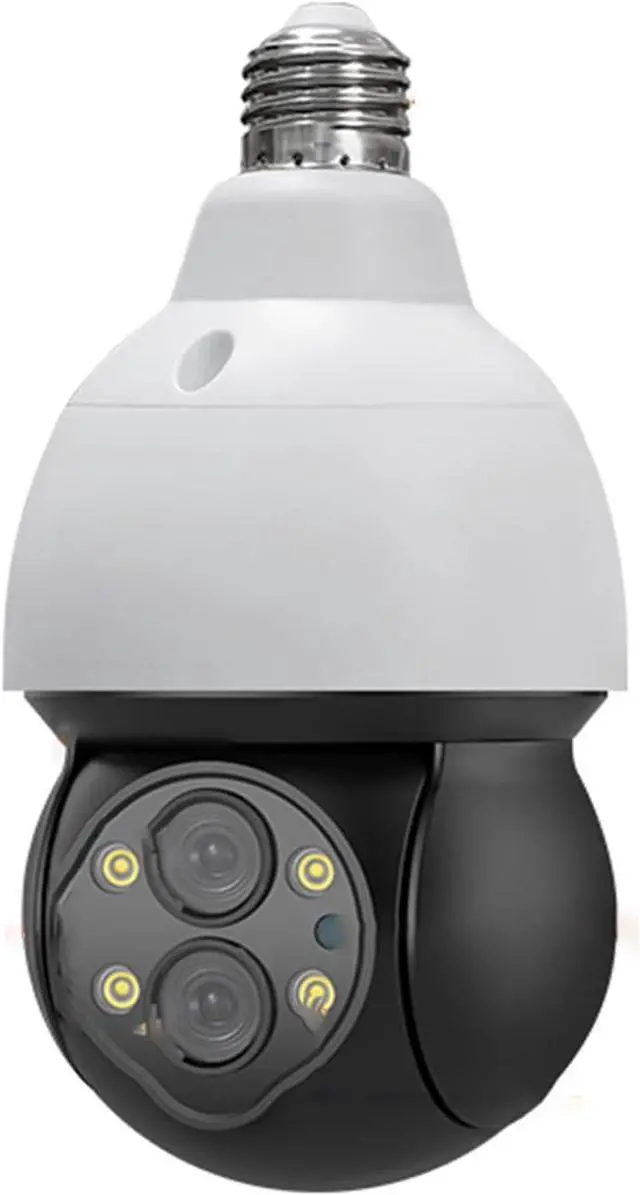 Main image of 4MP Light Bulb Camera,10X ZOOM Camera Video Surveillance External Protection Recorder PTZ Dual Lens 4Mm-12Mm Color Night,360° View Camera Indoors/Outdoors,4m add 32gb
