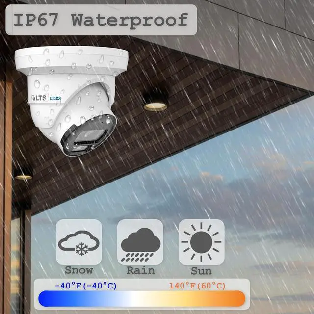 Alt view image 2 of 7 - LTS LXIP3542WE-28MDA Pro-X Series 4MP IP Camera 2.8mm Lens Built-in Mic
