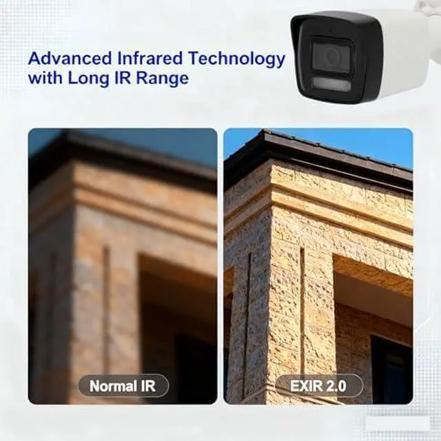 Alt view image 3 of 6 - DS-2CD1083G2-LIUF 4K 8MP Smart Hybrid Light IP Bullet PoE Camera, 2.8mm, H.265+ IP67, Human and Vehicle Detection, Built-in Micr, Long Range Bundle with CBXS DS-1280ZJ-XS Bracket Junction Back Box