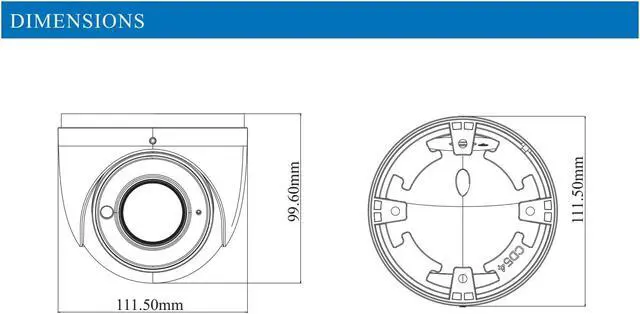 Alt view image 2 of 2 - 2MP Varifocal Analog Eyeball Coax Camera, 4-in-1 AHD/TVI/CVI/CVBS Security Camera for Titanium HDC-IRD2TE5/VF, 2.8-12mm Lens, 164ft Night Vision, IP67, Surveillance DVR System, White