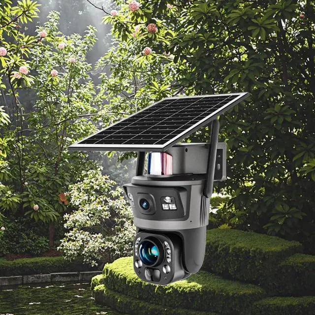 Alt view image 4 of 6 - for UBOX 6MP Solar PTZ Security Camera Outdoor, Dual Lens, 36X Zoom, 20X Optical Zoom, IP66 Waterproof, Night Vision, Two-Way Audio, Human Tracking, 15601mAh Battery