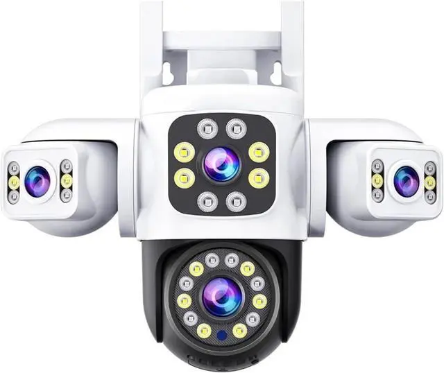 Main image of 6K 12MP UHD WiFi IP Camera Outdoor Three Screen Three Lens Human Type AI Detection Automatic Tracking Securit IP CCTV(US Plug,6K None SD Card)