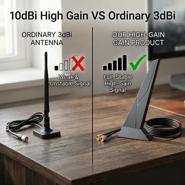 Alt view image 5 of 7 - WiFi 6 Antennas Replacement for MSI Motherboard RP-SMA 2T2R Dual Band WiFi 6E High Gain Antenna Tri-Band 2.4GHz 5GHz Magnetic Base Adapter PC Desktop Computer Black