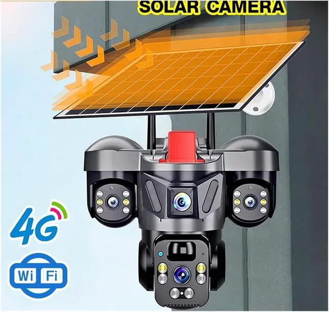 Alt view image 2 of 7 - Dual-Lens 4G Solar PTZ Security Camera