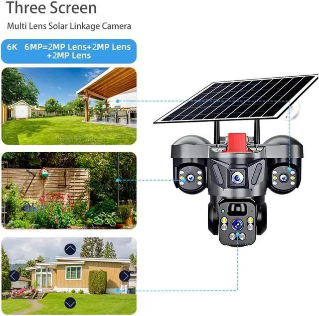 Alt view image 5 of 7 - Dual-Lens 4G Solar PTZ Security Camera