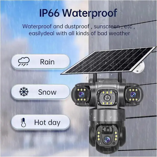 Alt view image 6 of 7 - Tri-Lens 4G Solar PTZ Security IP Camera