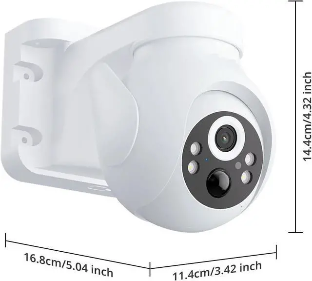 Alt view image 4 of 4 - 2K 360° PTZ 2.4G WiFi Outdoor Camera 2-Way Talk Color Night Vision