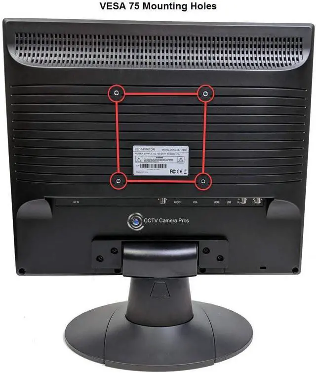Alt view image 4 of 5 - CCTV Camera Pros MON-LCD-17BNC 17 inch Color LED BNC Surveillance Monitor