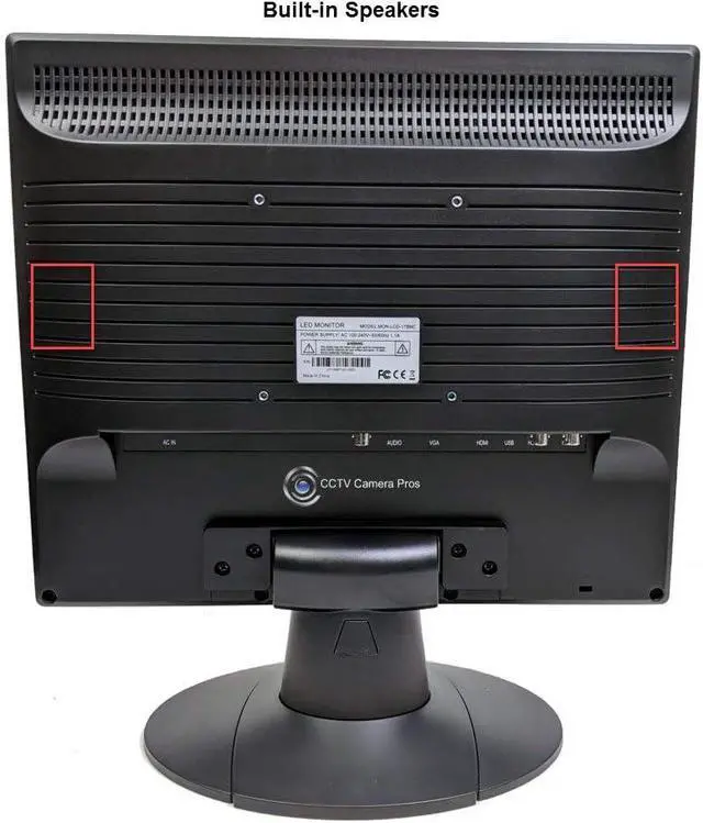 Alt view image 5 of 5 - CCTV Camera Pros MON-LCD-17BNC 17 inch Color LED BNC Surveillance Monitor