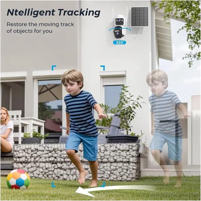Alt view image 4 of 7 - 10MP 5K Dual Lens Solar Camera Dual Screen 365 Days Standby CCTV